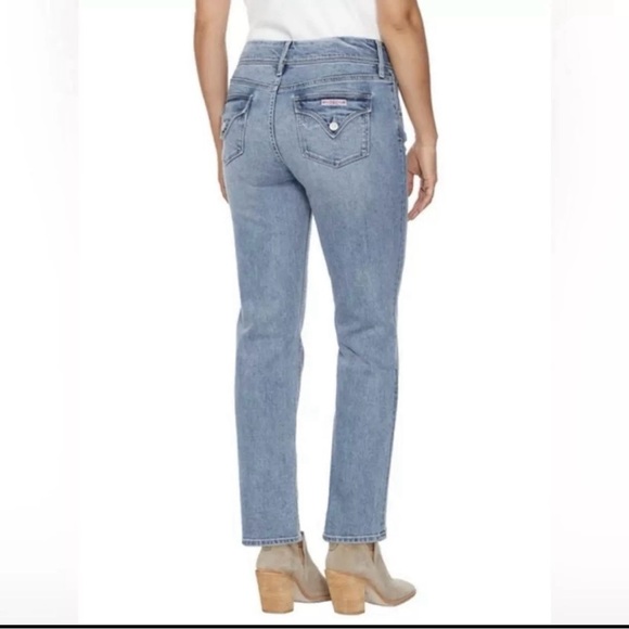 Hudson Women's Midrise Jeans Straight Leg Stretch Icy Blue Denim NWT Size 12/32 - Picture 11 of 12
